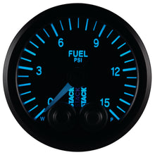 Cargar imagen en el visor de la galería, Autometer Stack 52mm 0-15 PSI 1/8in NPTF Male Pro-Control Fuel Pressure Gauge - Black
