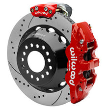 Cargar imagen en el visor de la galería, Wilwood AERO4 Big Brake Rear Electronic Parking Brake Kit - Red - Powder Coat Caliper - D/S Rotor