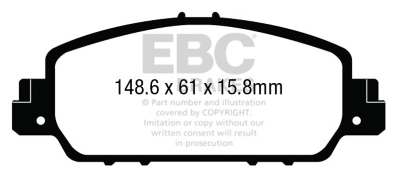 EBC 13-15 Honda Accord Coupe 3.5L Front Bluestuff Brake Pads