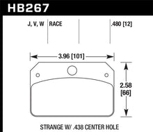 Cargar imagen en el visor de la galería, Hawk DTC-30 Brake Pads for Strange Caliper w/ 0.438in Center Hole