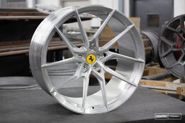 Vossen x Novitec NF8 21x9 / 5x114.3 / ET35 - Brushed Gloss Clear Wheel - (Ferrari 488 / F8 - Front)
