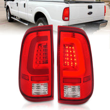 Cargar imagen en el visor de la galería, ANZO 2008-2016 Ford F-250 LED Taillights Chrome Housing Red/Clear Lens (Pair)