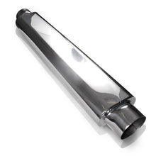 Cargar imagen en el visor de la galería, Stainless Works Smooth Oval Muffler - 24in Long 2 1/2in ID Inlets Both Ends