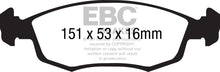Cargar imagen en el visor de la galería, EBC 11+ Fiat 500 1.4 (ATE Calipers) Ultimax2 Front Brake Pads
