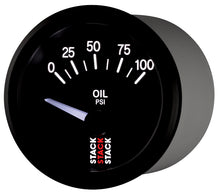 Cargar imagen en el visor de la galería, Autometer Stack Instruments 52mm 0-100 PSI 1/8in NPTF Electronic Oil Pressure Gauge - Black