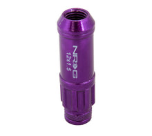 Cargar imagen en el visor de la galería, NRG 700 Series M12 X 1.5 Steel Lug Nut w/Dust Cap Cover Set 21 Pc w/Locks &amp; Lock Socket - Purple
