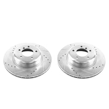 Cargar imagen en el visor de la galería, Power Stop 09-16 BMW Z4 Front Evolution Drilled &amp; Slotted Rotors - Pair