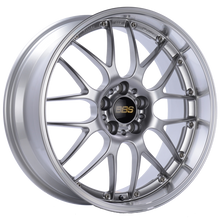 Cargar imagen en el visor de la galería, BBS RS-GT 20x8.5 5x120 ET15 Diamond Silver Center Diamond Cut Lip Wheel -82mm PFS/Clip Required