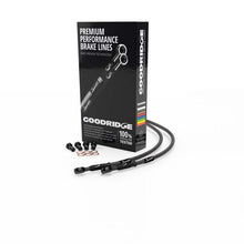 Cargar imagen en el visor de la galería, Goodridge 81-86 BMW R100RS Flexible Carbon Rear SS Brake Lines w/Black Fittings