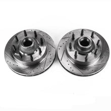 Cargar imagen en el visor de la galería, Power Stop 99-01 Ford F-350 Super Duty Front Drilled &amp; Slotted Rotor - Pair