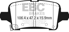 Cargar imagen en el visor de la galería, EBC 2016+ Chevrolet Malibu 1.5L Turbo (Elec PB) Greenstuff Rear Brake Pads