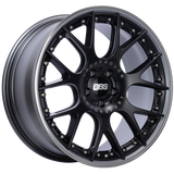 BBS CH-RII 20x9 5x120 ET25 Satin Black Center Platinum Lip SS Rim Prot Wheel -82mm PFS/Clip Req