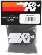 Cargar imagen en el visor de la galería, K&amp;N Filter Wrap Drycharger Oval Tapered Black - 3.25in Base I/S Width x 2.5in Top I/S Width x 7in H