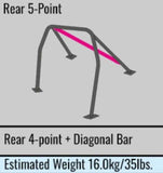 Cusco Safety21 5-Point (No Front Bars) Steel Black Roll Cage 90-97 Mazda Miata (NA) (S/O/No Cancel)