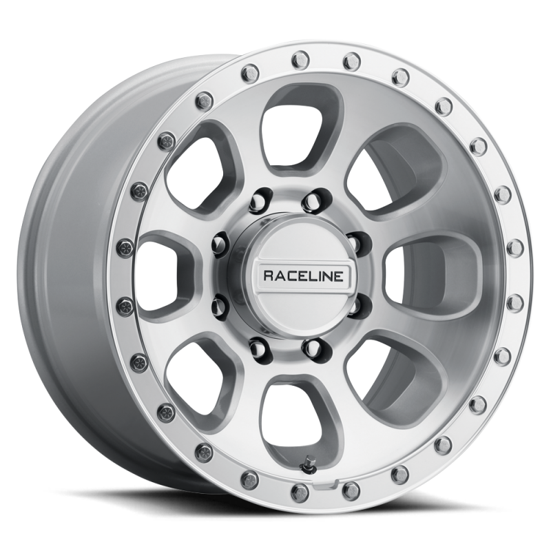Raceline 961MC Bolt 17x9in / 6x135 BP / -12mm Offset / 87.1mm Bore - Machined Cc
