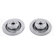 Cargar imagen en el visor de la galería, Power Stop 08-13 Infiniti G37 Rear Evolution Drilled &amp; Slotted Rotors - Pair