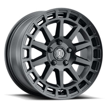 Cargar imagen en el visor de la galería, ICON Journey 17x8 / 5x100 / 38 mm / 6in BS Satin Black Wheel