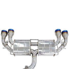 Invidia 2022+ Volkswagen Golf R MK8 76mm R400 Valved Cat Back Exhaust Rolled Titanium Tips