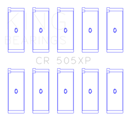 King Engine Bearings Audi 2.1L/2.2L 10V/20V 5cyl Turbo (Size STDX) Performance Rod Bearing Set
