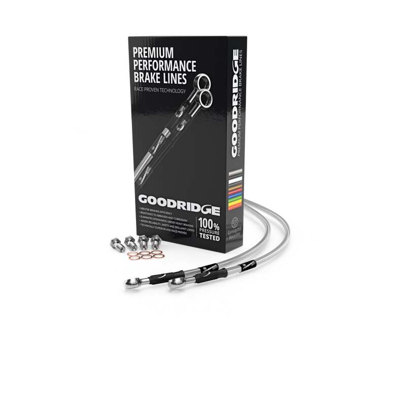 Goodridge 10-14 BMW S1000RR Non ABS Clear Race Front SS Brake Lines