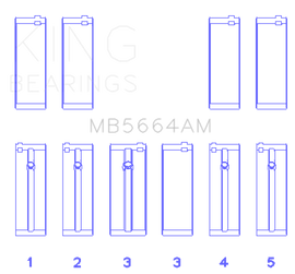 King Engine Bearings Nissan QR25DE DOHC 16 Valves (Size +0.5) Main Bearing Set
