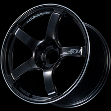 Cargar imagen en el visor de la galería, Advan TC4 18x9.5 +12 5-114.3 Racing Black Gunmetallic and Ring Wheel