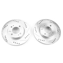 Cargar imagen en el visor de la galería, Power Stop 17-18 Mitsubishi Mirage Front Evolution Drilled &amp; Slotted Rotors - Pair