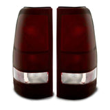 Raxiom 99-02 Chevrolet Silverado 1500 Fleetside Axial Series Tail Lights- Black- Midnight Red Lens
