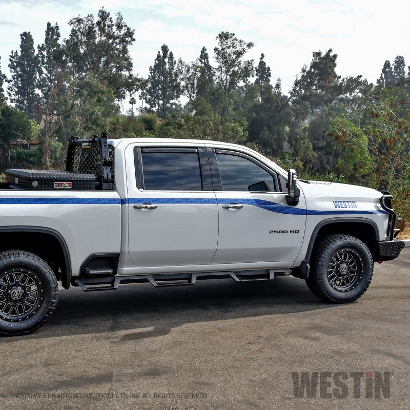 Westin 2020 Chevy Silverado 2500/3500 Crew Cab (6.5ft Bed) HDX W2W Nerf Step Bars - Textured Black