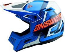 Cargar imagen en el visor de la galería, Answer AR1 Vendetta Helmet Blue/White/Orange Youth - Small