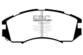 EBC 92-96 Subaru Impreza 1.8 (2WD) (13in Wheels) Yellowstuff Front Brake Pads