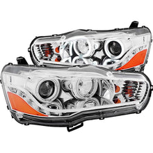 Cargar imagen en el visor de la galería, ANZO 2008-2015 Mitsubishi Lancer Projector Headlights w/ Halo Chrome (CCFL)