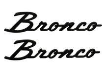 Cargar imagen en el visor de la galería, Ford Racing 21-24 Bronco Classic Script Fender Badge Kit - Gloss Black