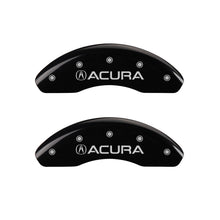 Cargar imagen en el visor de la galería, MGP 4 Caliper Covers Engraved Front Acura Engraved Rear NSX Black finish silver ch