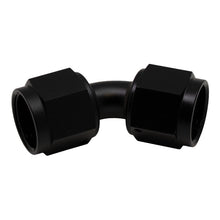 Cargar imagen en el visor de la galería, DeatschWerks 8AN Flare Female Swivel 45-Degree to 8AN Flare Female Swivel - Anodized Matte Black