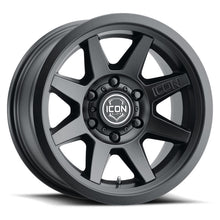 Cargar imagen en el visor de la galería, ICON Rebound 17x8.5 5x5 -6mm Offset 4.5in BS 71.5mm Bore Satin Black Wheel