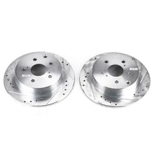 Cargar imagen en el visor de la galería, Power Stop 09-10 Pontiac Vibe Rear Evolution Drilled &amp; Slotted Rotors - Pair