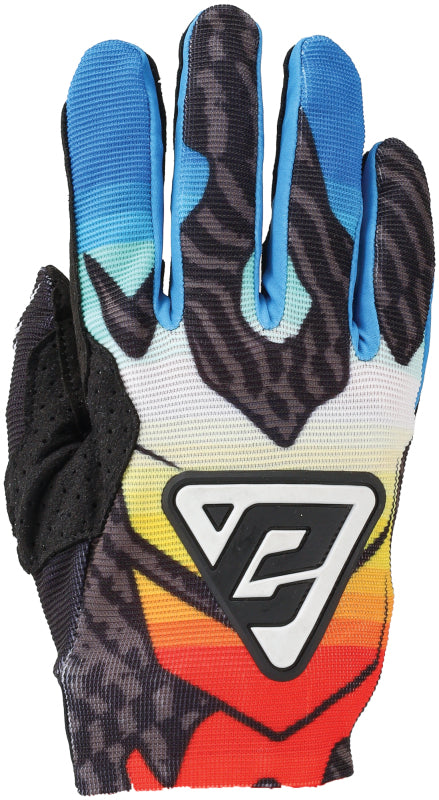 Answer 25 Aerlite Drip Gloves Black/White/Rainbow Youth - XS