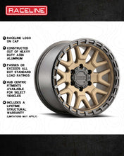 Cargar imagen en el visor de la galería, Raceline 953BZ Krank 20x9in / 8x165.1 BP / 0mm Offset / 125.2mm Bore - Bronze