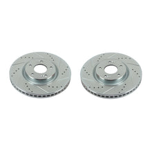 Cargar imagen en el visor de la galería, Power Stop 12-17 Hyundai Azera Front Evolution Drilled &amp; Slotted Rotors - Pair