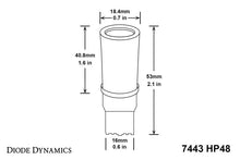 Cargar imagen en el visor de la galería, Diode Dynamics 7443 LED Bulb HP48 LED - Amber (Single)