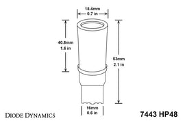 Diode Dynamics 7443 LED Bulb HP48 LED - Amber (Single)