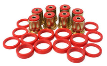 Cargar imagen en el visor de la galería, Energy Suspension GM Red Rear End Control Arm Bushing Set w/ Thrust Washer