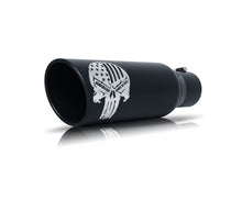 Load image into Gallery viewer, Gibson Patriot Skull Rolled Edge Angle-Cut Tip - 6in OD/4in Inlet/18in Length- Black Ceramic