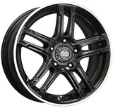 Enkei FD-05 18X7.5 5x114.3 53mm Offset 72mm Bore Black Machined Wheel (MOQ 40)