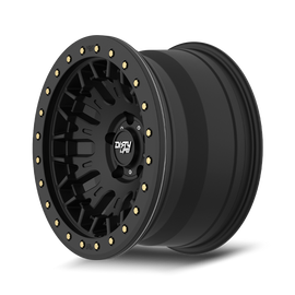 Dirty Life DT-3 17X9 5x127 -12 Offset - Satin Black w/ Simulated Beadlock