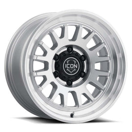 ICON Anza 17x8.5 / 6x5.5 / 25mm / 5.75in BS Silver Machined Wheel