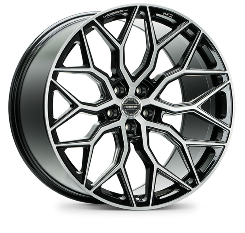 Vossen HF-2 19x9.5 / 5x112 / ET25 / Deep Face / 66.5 - Brushed Gloss Black Wheel