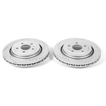 Cargar imagen en el visor de la galería, Power Stop 14-19 Chevrolet Corvette Rear Evolution Drilled &amp; Slotted Rotors - Pair