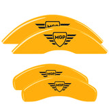 MGP 2 Caliper Covers Engraved Front MGP Yellow Finish Black Characters 2018 Kia Rio